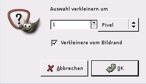 Das Dialogfenster Auswahl verkleinern